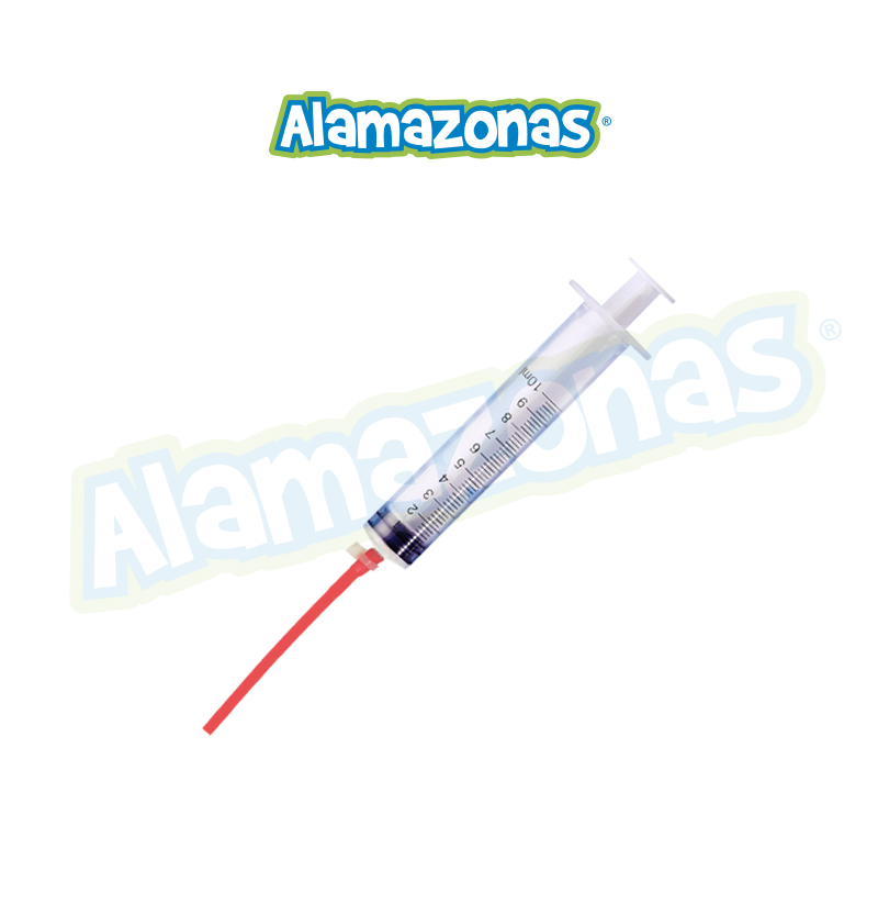 JERINGA CON EXTENSIÓN DE LATEX 10ML CALIBRE 5MM Alamazonas