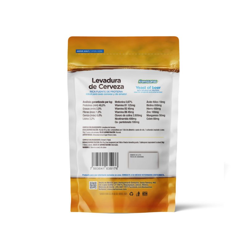 Levadura De Cerveza Para Aves Proteína 250g - Imagen 2