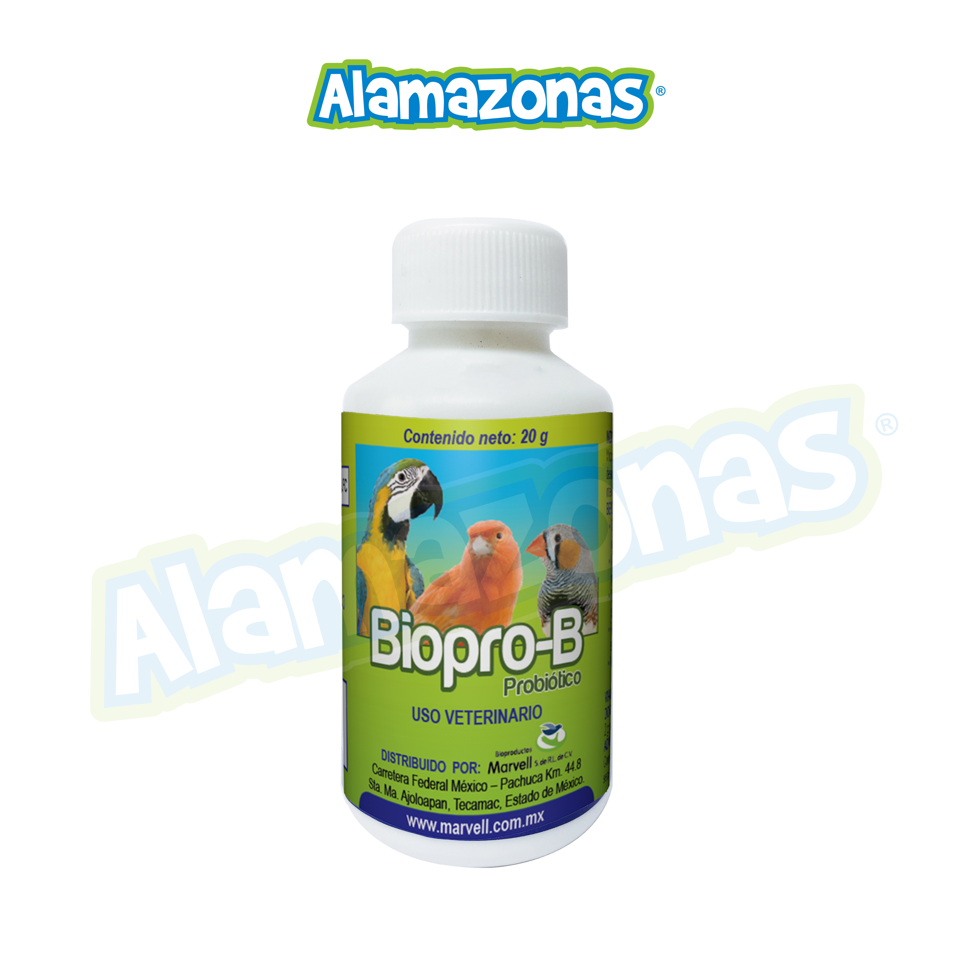 Biopro-B 20g Probióticos para Aves Marvell Alamazonas